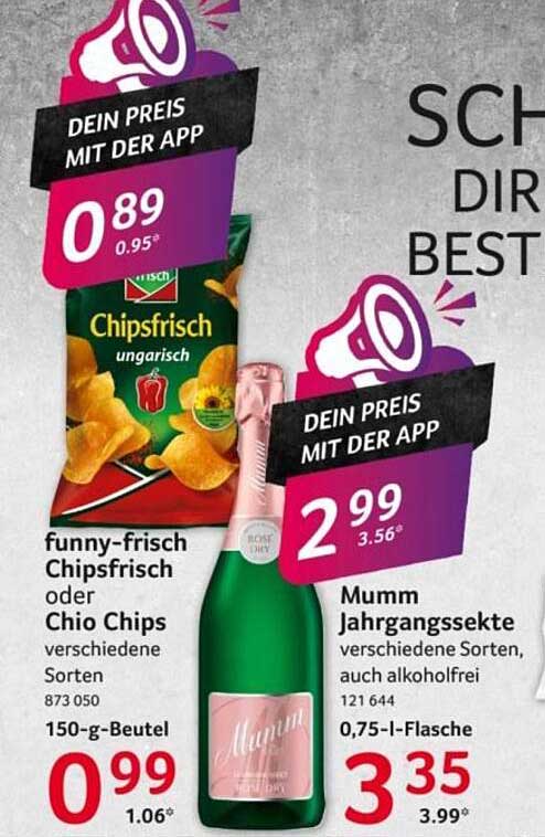 funny-frisch Chipsfrisch oder Chio Chips verschiedene Sorten 150-g-Beutel