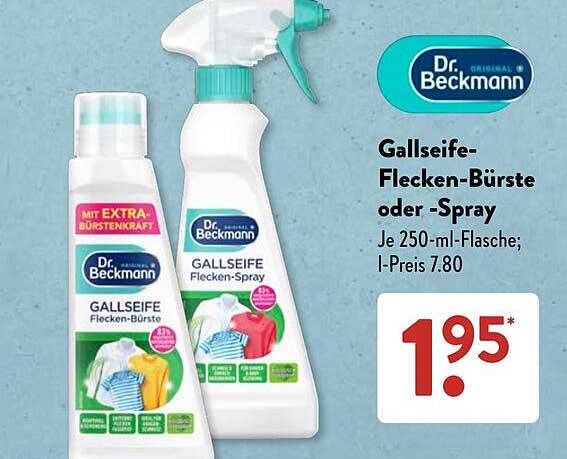 Gallseife-Flecken-Bürste oder -Spray