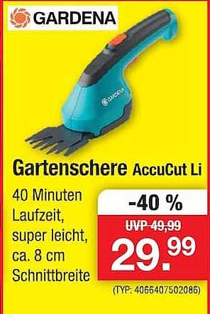 Gardena Gartenschere AccuCut Li
