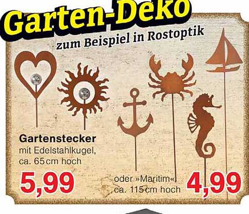 Garten-Deko zum Beispiel in Rostoptik