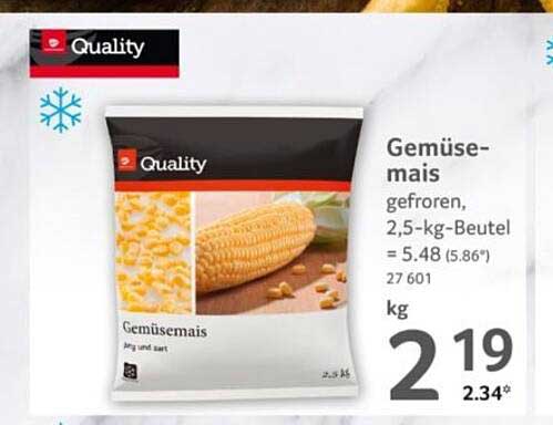 Gemüsemais gefroren, 2,5-kg-Beutel