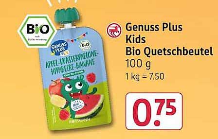 Genuss Plus Kids Bio Quetschbeutel 100 g