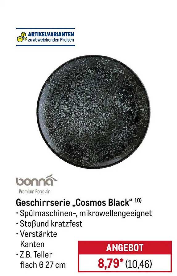 Geschirrserie „Cosmos Black“ 10)