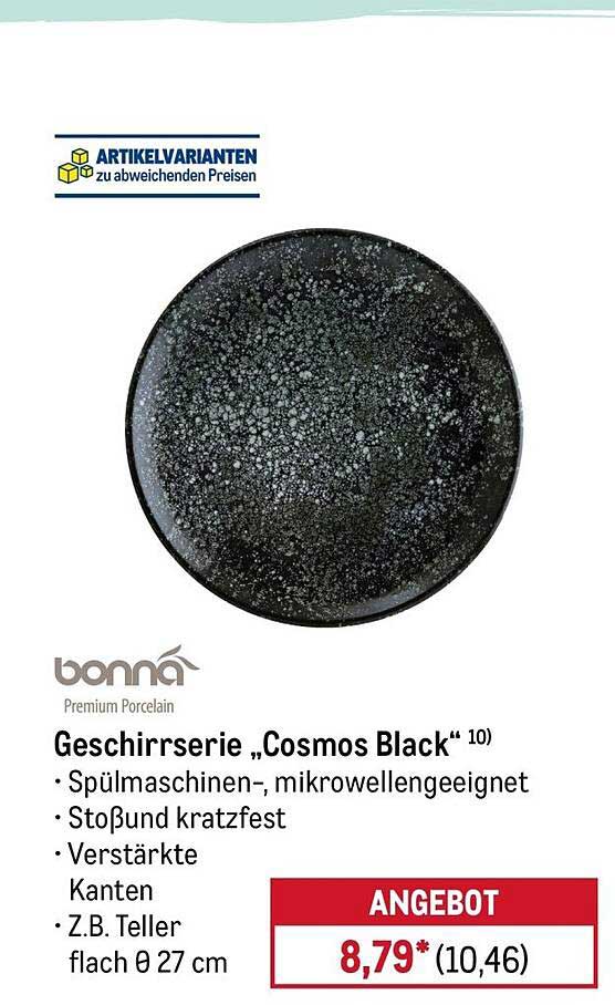 Geschirrserie „Cosmos Black“