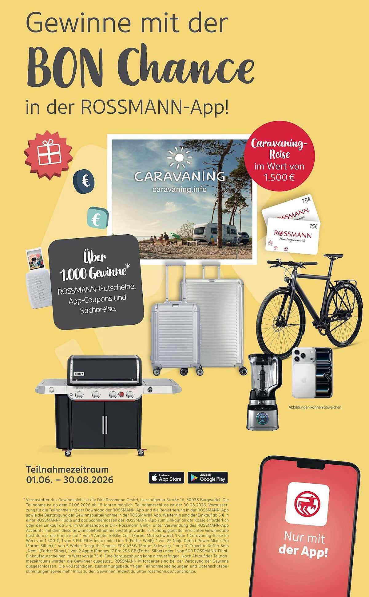 Gewinne mit der BON Chance in der ROSSMANN-App!