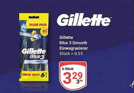 Gillette Blue 3 Smooth Einwegrasierer