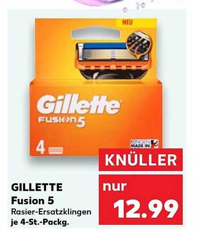 GILLETTE Fusion 5 Rasier-Ersatzklingen je 4-St.-Packg.