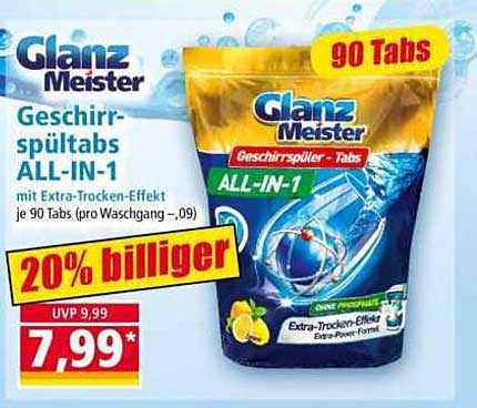 Glanz Meister Geschirrspültabs ALL-IN-1