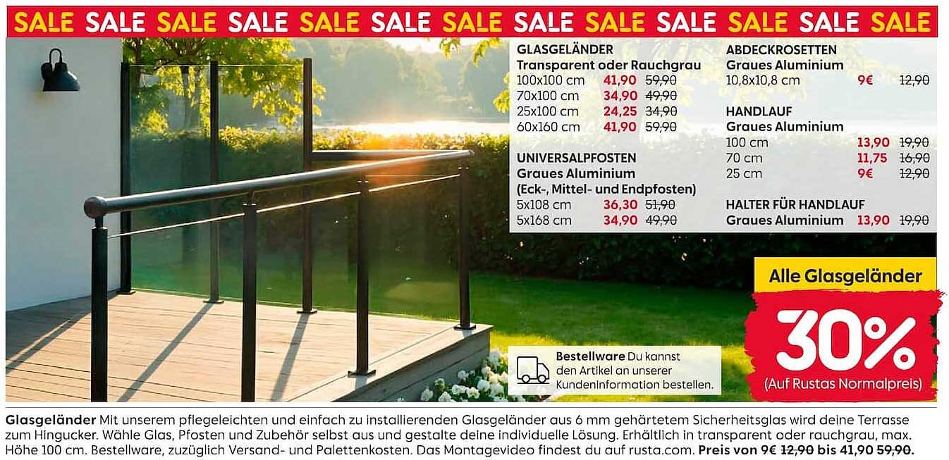 Glasgeländer
