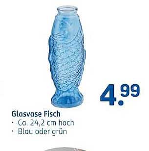 Glasvase Fisch