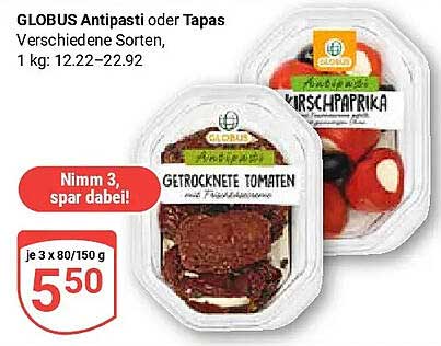 GLOBUS Antipasti oder Tapas