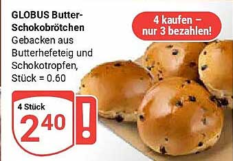 GLOBUS Butter-Schokobrötchen