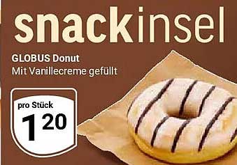 GLOBUS Donut Mit Vanillecreme gefüllt
