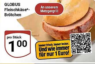 GLOBUS Fleischkäse*-Brötchen
