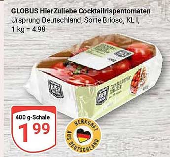 GLOBUS Hierzuliebe Cocktailrispentomaten