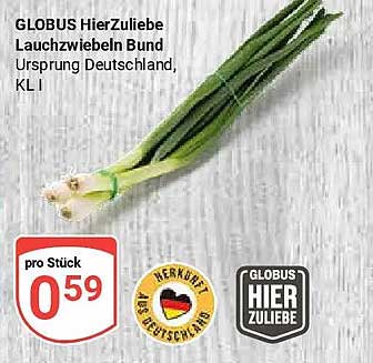 Globus HierZuliebe Lauchzwiebeln Bund Ursprung Deutschland, Kl I
