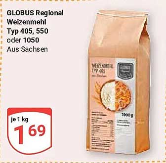 GLOBUS Regional Weizenmehl Typ 405, 550 oder 1050 Aus Sachsen