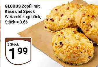 GLOBUS Zöpfli mit Käse und Speck