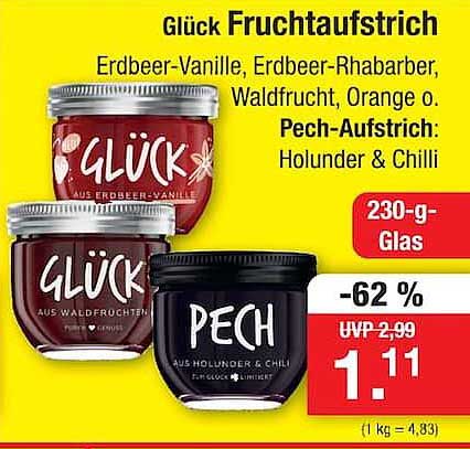 Glück Fruchtaufstrich