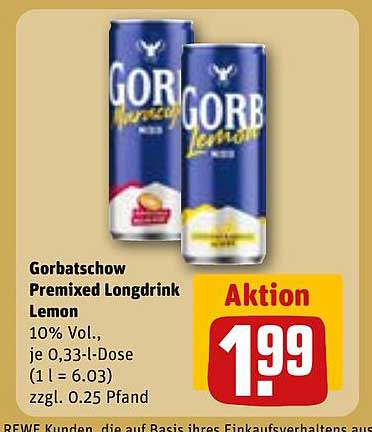 Gorbatschow Premixed Longdrink Lemon
