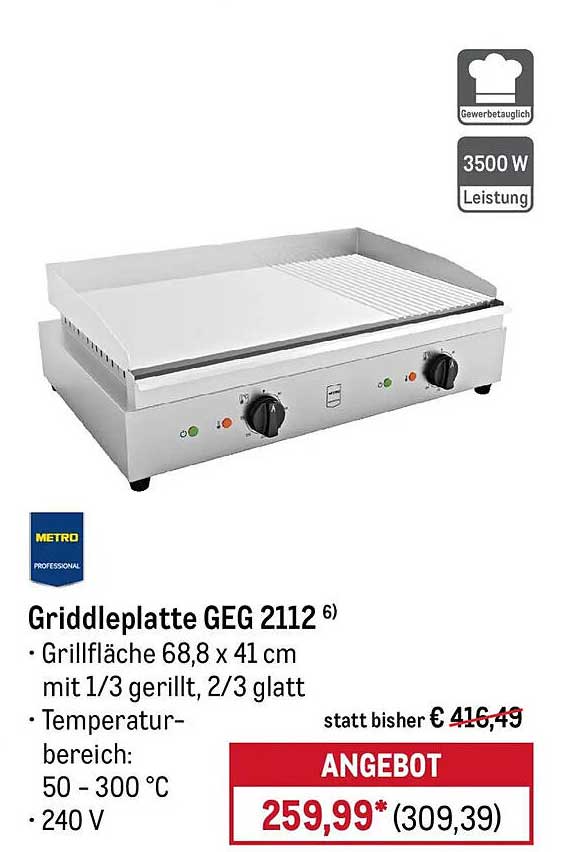 Griddleplatte GEG 2112
