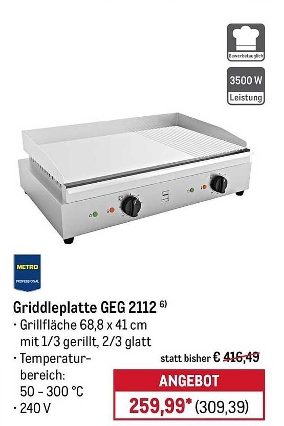 Griddleplatte GEG 2112
