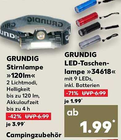 GRUNDIG Stirnlampe »120lm«