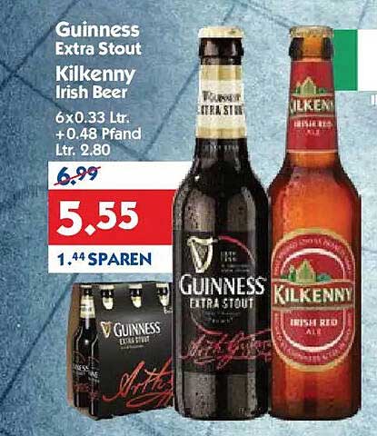Guinness Extra Stout Kilkenny Irish Beer