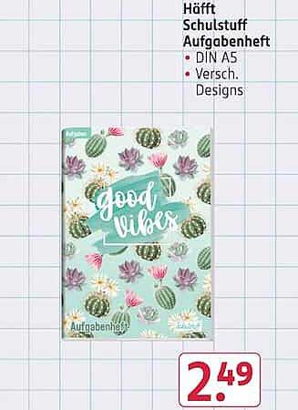Häfft Schulstoff Aufgabenheft • DIN A5 • Versch. Designs