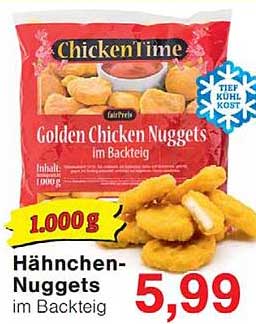 Hähnchen-Nuggets im Backteig