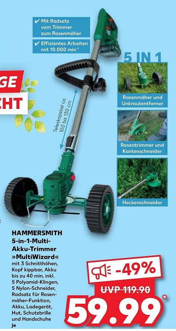 HAMMERSMITH 5-in-1-Multi-Akku-Trimmer »MultiWizard«