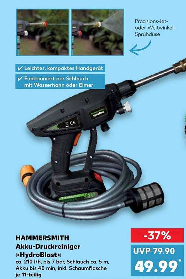 HAMMERSMITH Akku-Druckreiniger »HydroBlast«
