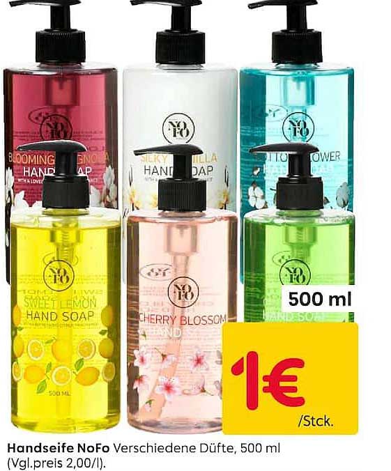 Handseife NoFo Verschiedene Düfte, 500 ml