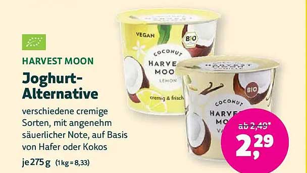 HARVEST MOON Joghurt-Alternative