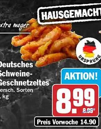 HAUSGEMACHT! Deutsches Schweine-Geschnetzeltes versch. Sorten