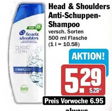 Head & Shoulders Anti-Schuppen-Shampoo versch. Sorten 500 ml Flasche (1 l = 10.58)