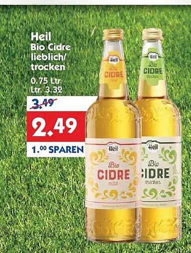 Heil Bio Cidre lieblich/trocken