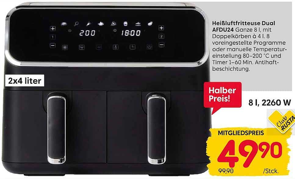 Heißluftfritteuse Dual AFDU24