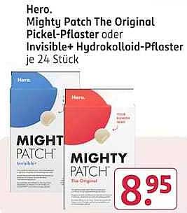 Hero. Mighty Patch The Original Pickel-Pflaster oder Invisible+ Hydrokolloid-Pflaster je 24 Stück