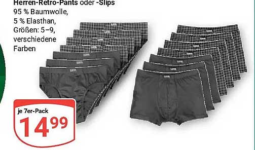 Herren-Retro-Pants oder -Slips