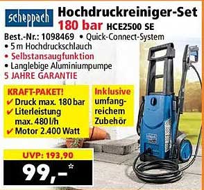 Hochdruckreiniger-Set 180 bar HCE2500 SE
