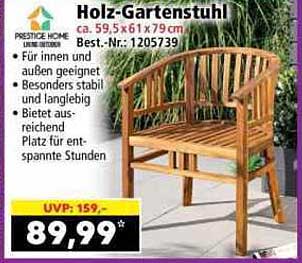 Holz-Gartenstuhl
