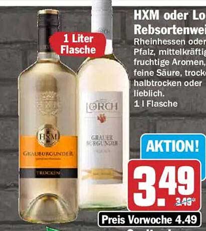 HXM oder Lo. Rebsortenwein
