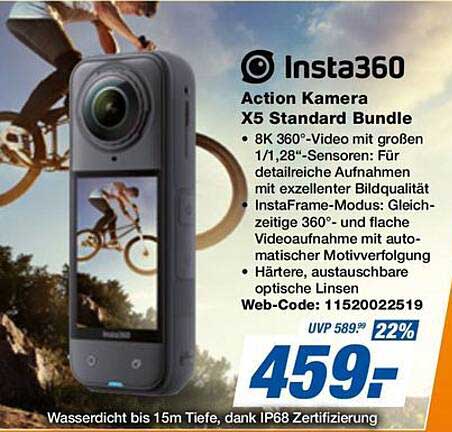 Insta360 Action Kamera X5 Standard Bundle