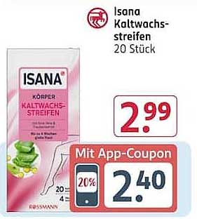 Isana Kaltwachsstreifen 20 Stück