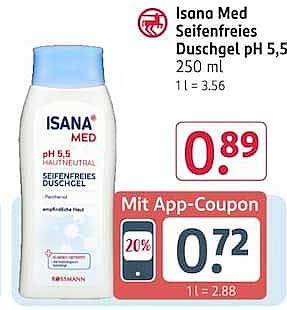 Isana Med Seifenfreies Duschgel pH 5,5 250 ml