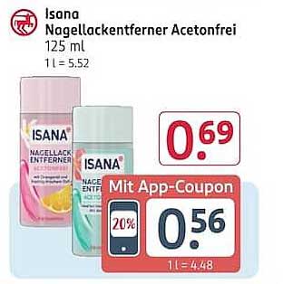 Isana Nagellackentferner Acetonfrei 125 ml