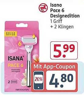 Isana Pace 6 Designedition 1 Griff + 2 Klingen