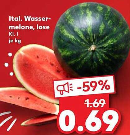 Ital. Wassermelone, lose Kl. I je kg