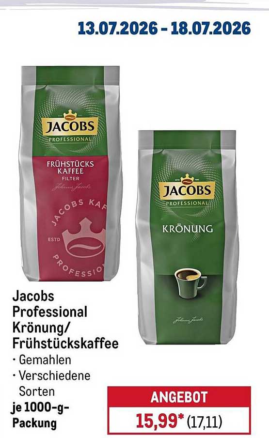 Jacobs Professional Krönung/Frühstückskaffee